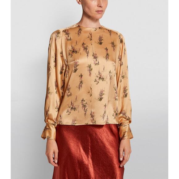 NWT VINCE WISTERIA MOCK NECK BLOUSE SIZE XS - Picture 2 of 10